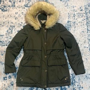 Zara Winter Fur-Lined Hooded Parka Womens